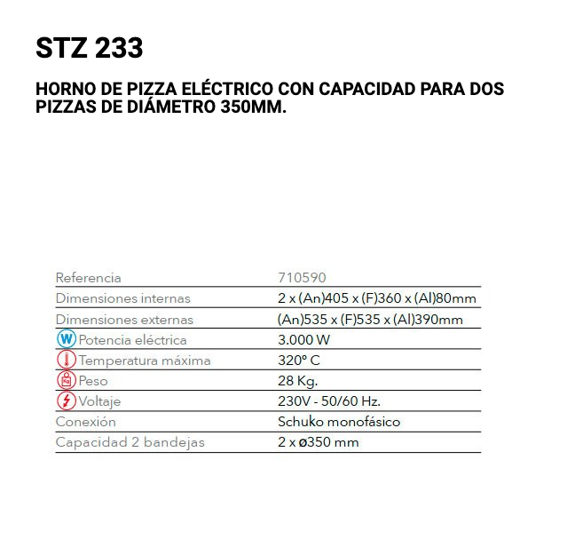 Imagen de Horno pizza FM STZ 233