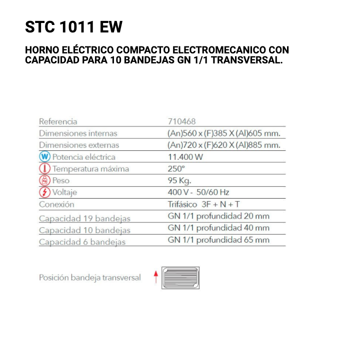 Imagen de Horno Mixto FM STC 1011 EW