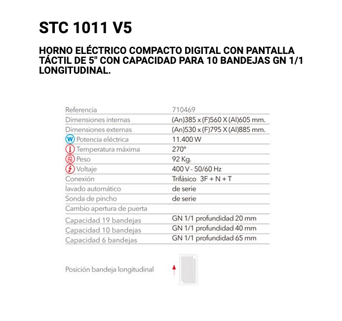 Imagen de Horno Mixto FM STC 1011 V5