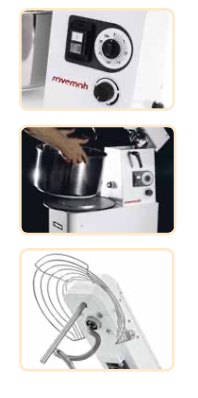 Imagen de Amasadora en espiral con cabezal abatible y cuba extraible Savemah IRV 20.Trifásica