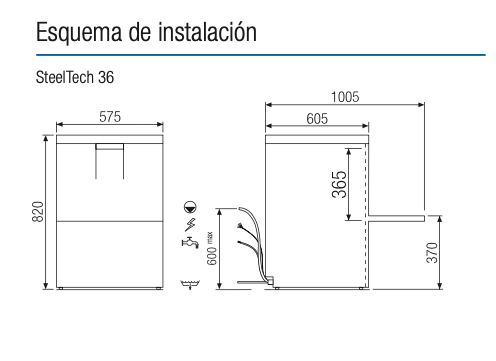 Imagen de Lavaplatos STEELTECH Colged 36-00 M