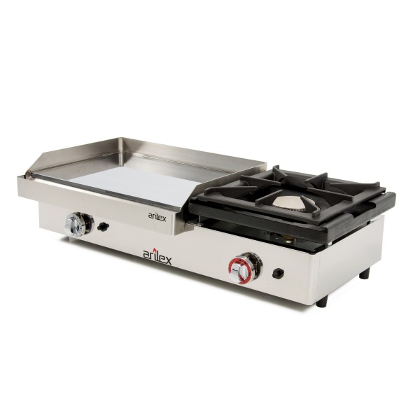 Plancha a gas de acero 15 mm baño cromo ARILEX 100PGCF