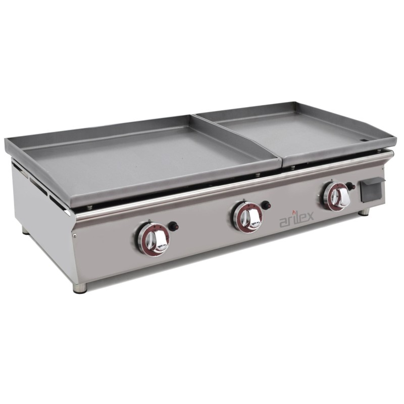 Plancha a gas de acero 6 mm ARILEX 6040PGLLN
